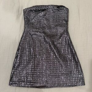 ASOS Metallic Strapless Dress